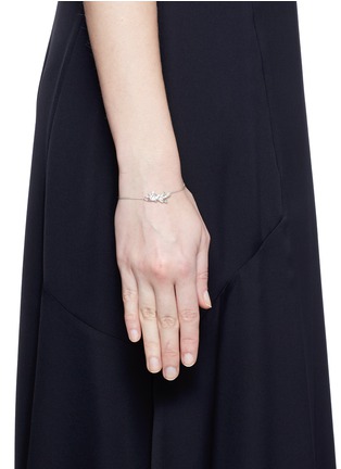 Figure View - Click To Enlarge - HETING - 'Pinecone' tsavorite charm 18k white gold bracelet