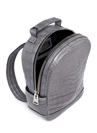 Detail View - Click To Enlarge - STALVEY - 'Brighton' medium alligator leather backpack