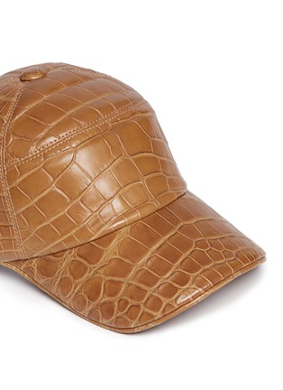 Detail View - Click To Enlarge - STALVEY - Alligator leather baseball cap