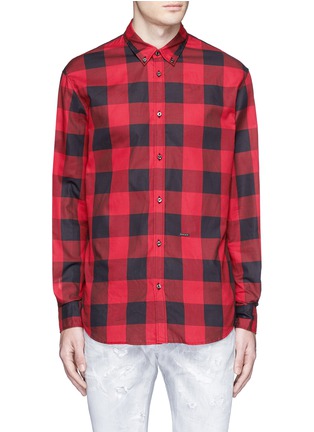 Main View - Click To Enlarge - 71465 - Check plaid cotton shirt