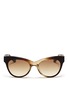 Main View - Click To Enlarge - THE ROW - x Linda Farrow leather temple gradient sunglasses