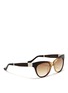Figure View - Click To Enlarge - THE ROW - x Linda Farrow leather temple gradient sunglasses