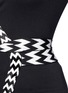 Detail View - Click To Enlarge - DIANE VON FURSTENBERG - Chevron stripe silk blend ballerina wrap top