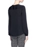 Back View - Click To Enlarge - DIANE VON FURSTENBERG - 'Meadow' pleat front silk blouse