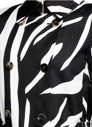 Detail View - Click To Enlarge - DIANE VON FURSTENBERG - 'Libby' zebra print wool-silk trench coat