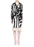 Main View - Click To Enlarge - DIANE VON FURSTENBERG - 'Libby' zebra print wool-silk trench coat