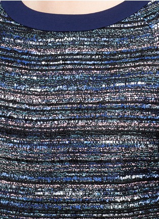 Detail View - Click To Enlarge - DIANE VON FURSTENBERG - 'Adela' stripe tweed sweatshirt
