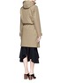 Back View - Click To Enlarge - GIVENCHY - Side zip cotton-blend drawstring parka