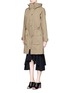 Front View - Click To Enlarge - GIVENCHY - Side zip cotton-blend drawstring parka