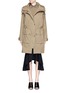 Main View - Click To Enlarge - GIVENCHY - Side zip cotton-blend drawstring parka