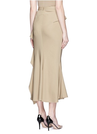 Back View - Click To Enlarge - GIVENCHY - Asymmetric ruffle slit midi skirt