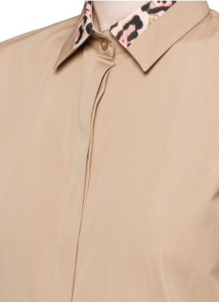 Detail View - Click To Enlarge - GIVENCHY - Jaguar print oversize poplin shirt