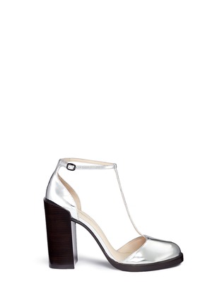 Main View - Click To Enlarge - 3.1 PHILLIP LIM - 'Augustine' T-strap mirror leather pumps