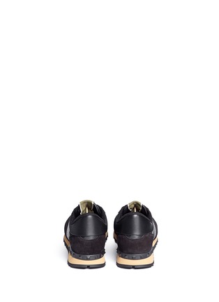 Back View - Click To Enlarge - VALENTINO GARAVANI - Camouflage leather suede low top sneakers