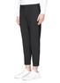 Front View - Click To Enlarge - NEIL BARRETT - Zip cuff virgin wool blend cropped pants