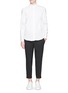 Figure View - Click To Enlarge - NEIL BARRETT - Zip cuff virgin wool blend cropped pants