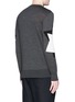 Back View - Click To Enlarge - NEIL BARRETT - Double star Merino wool sweater