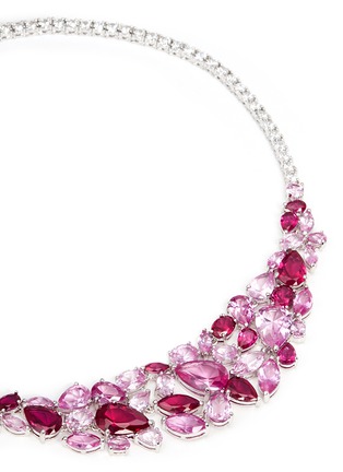 Detail View - Click To Enlarge - CZ BY KENNETH JAY LANE - Mix cubic zirconia bib necklace