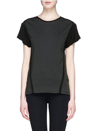 Main View - Click To Enlarge - 3.1 PHILLIP LIM - Silk trim cotton jersey T-shirt