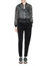 Figure View - Click To Enlarge - 3.1 PHILLIP LIM - Caning embroidery drawstring hem bomber jacket