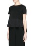 Front View - Click To Enlarge - ELIZABETH AND JAMES - 'Zuma' silk flare hem T-shirt