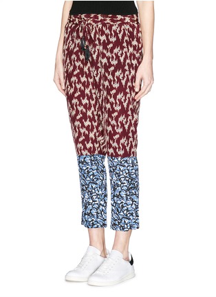 Front View - Click To Enlarge - ELIZABETH AND JAMES - 'Shelton' ikat print silk pants