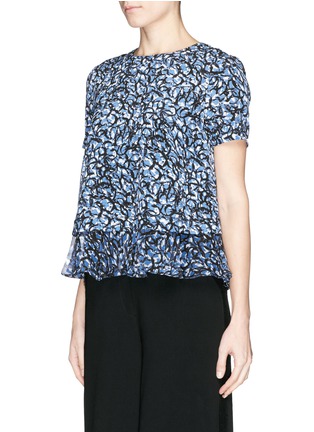 Front View - Click To Enlarge - ELIZABETH AND JAMES - 'Swirl Tierney' print silk top