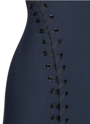 Detail View - Click To Enlarge - ELIZABETH AND JAMES - 'Keaten' lace-up side crepe dress