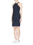 Figure View - Click To Enlarge - ELIZABETH AND JAMES - 'Keaten' lace-up side crepe dress