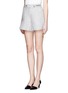 Front View - Click To Enlarge - PROENZA SCHOULER - Tweed high-waist shorts