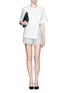 Figure View - Click To Enlarge - PROENZA SCHOULER - Tweed high-waist shorts