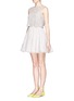 Front View - Click To Enlarge - ALICE & OLIVIA - Hilta sequin and bead sleeveless combo dress