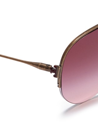 Detail View - Click To Enlarge - TORY BURCH - 'Classic' opaque tip aviator sunglasses