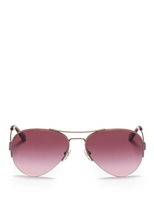 Main View - Click To Enlarge - TORY BURCH - 'Classic' opaque tip aviator sunglasses