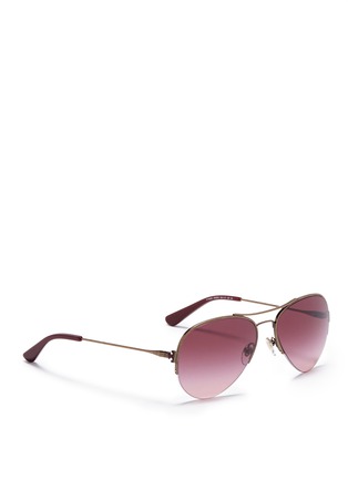 Figure View - Click To Enlarge - TORY BURCH - 'Classic' opaque tip aviator sunglasses