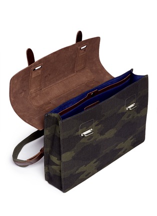 Detail View - Click To Enlarge - SEVENTY EIGHT PERCENT - 'Dimitri' medium camouflage canvas satchel
