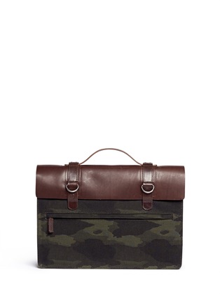 Back View - Click To Enlarge - SEVENTY EIGHT PERCENT - 'Dimitri' medium camouflage canvas satchel