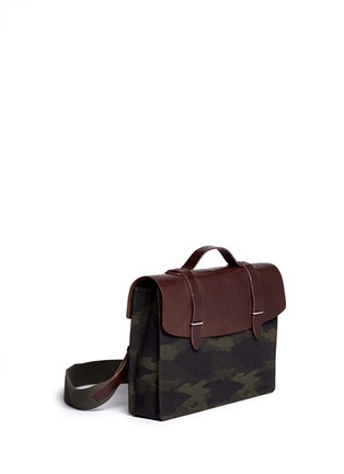 Front View - Click To Enlarge - SEVENTY EIGHT PERCENT - 'Dimitri' medium camouflage canvas satchel