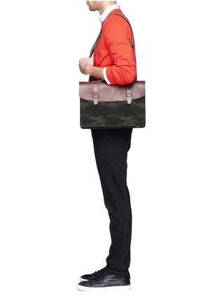 Figure View - Click To Enlarge - SEVENTY EIGHT PERCENT - 'Dimitri' medium camouflage canvas satchel