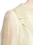 Detail View - Click To Enlarge - ARMANI COLLEZIONI - Belted silk organza gauze jacket