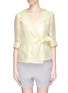 Main View - Click To Enlarge - ARMANI COLLEZIONI - Belted silk organza gauze jacket