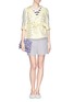 Figure View - Click To Enlarge - ARMANI COLLEZIONI - Belted silk organza gauze jacket