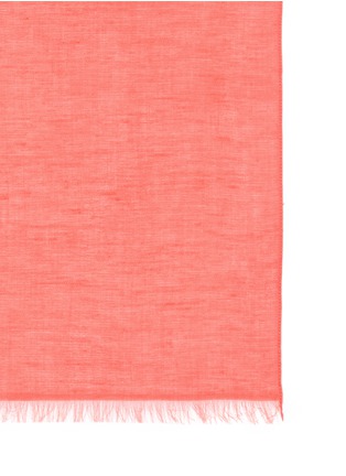 Detail View - Click To Enlarge - ARMANI COLLEZIONI - Logo burnout cotton-linen scarf