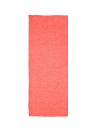 Main View - Click To Enlarge - ARMANI COLLEZIONI - Logo burnout cotton-linen scarf