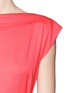 Detail View - Click To Enlarge - ARMANI COLLEZIONI - Waist tie stretch silk dress