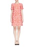 Main View - Click To Enlarge - ARMANI COLLEZIONI - Rose jacquard shift dress