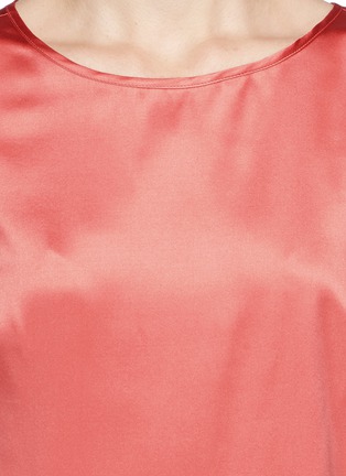 Detail View - Click To Enlarge - ARMANI COLLEZIONI - Silk blend satin blouse
