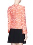 Back View - Click To Enlarge - ARMANI COLLEZIONI - Collarless rose jacquard jacket