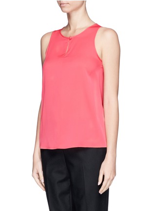 Front View - Click To Enlarge - ARMANI COLLEZIONI - Sleeveless stretch silk blouse