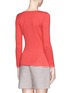 Back View - Click To Enlarge - ARMANI COLLEZIONI - Twist front silk-cashmere knit top